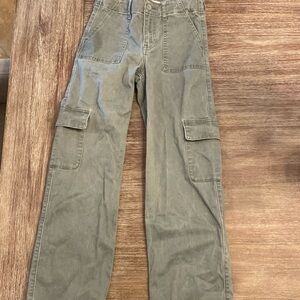 Army green girls cargo pants.